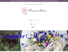 Tablet Screenshot of flowersstory.ca